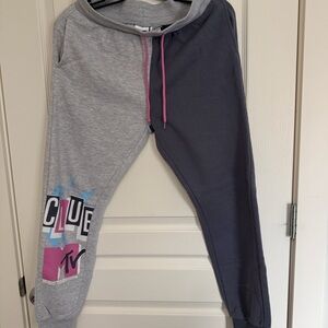 MTV Kids' Gray and Dark Gray Joggers Size M